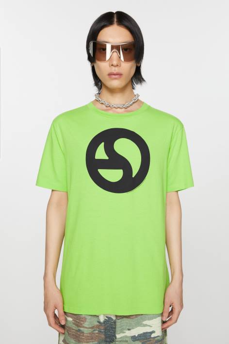 Apparel 8FXBR1092 Acne Studios Printed t-shirt Sharp Green