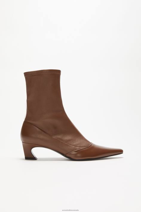 Footwear 8FXBR621 Acne Studios Heeled ankle boots Cognac Brown