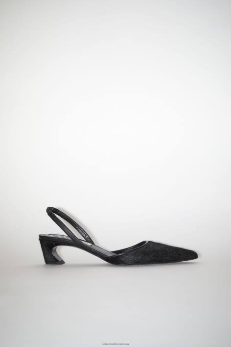 Footwear 8FXBR486 Acne Studios Slingback shoes Black