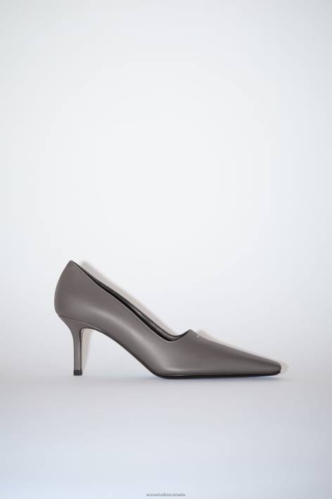 Footwear 8FXBR591 Acne Studios Leather heel pump Dark Grey